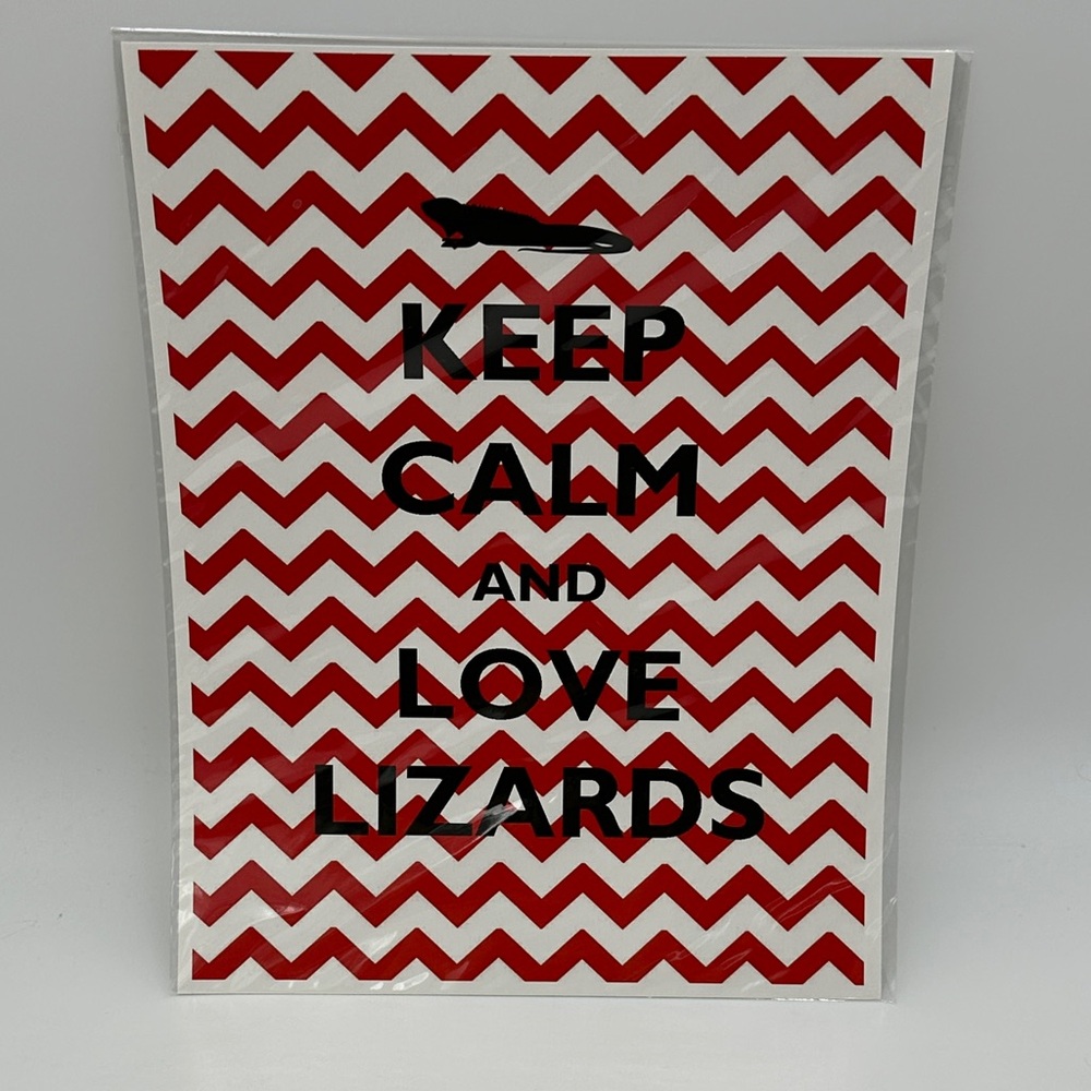 Keep Calm and Love Lizards Print